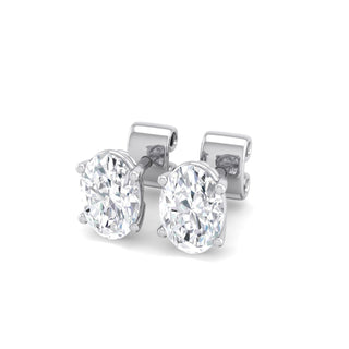 Timeless Oval Lab Grown Diamond Stud Earrings