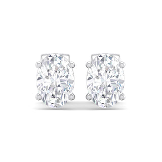 Timeless Oval Lab Grown Diamond Stud Earrings