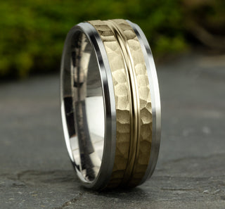 Mens Gold Wedding Band CF418185