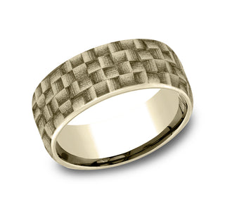 Mens Gold Wedding Band EUCF849294