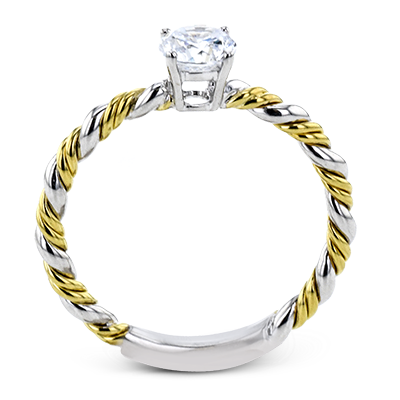 18K GOLD TWO TONE LR2749 ENGAGEMENT RING