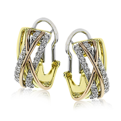 18K GOLD TRI COLOR ME2070 EARRING
